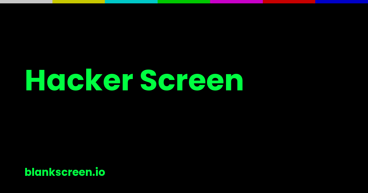 Hacker Screen — Hacker Typer Simulator